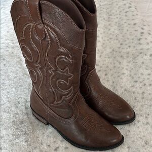 Kids Cat and Jack Brown Western Cowboy Boots